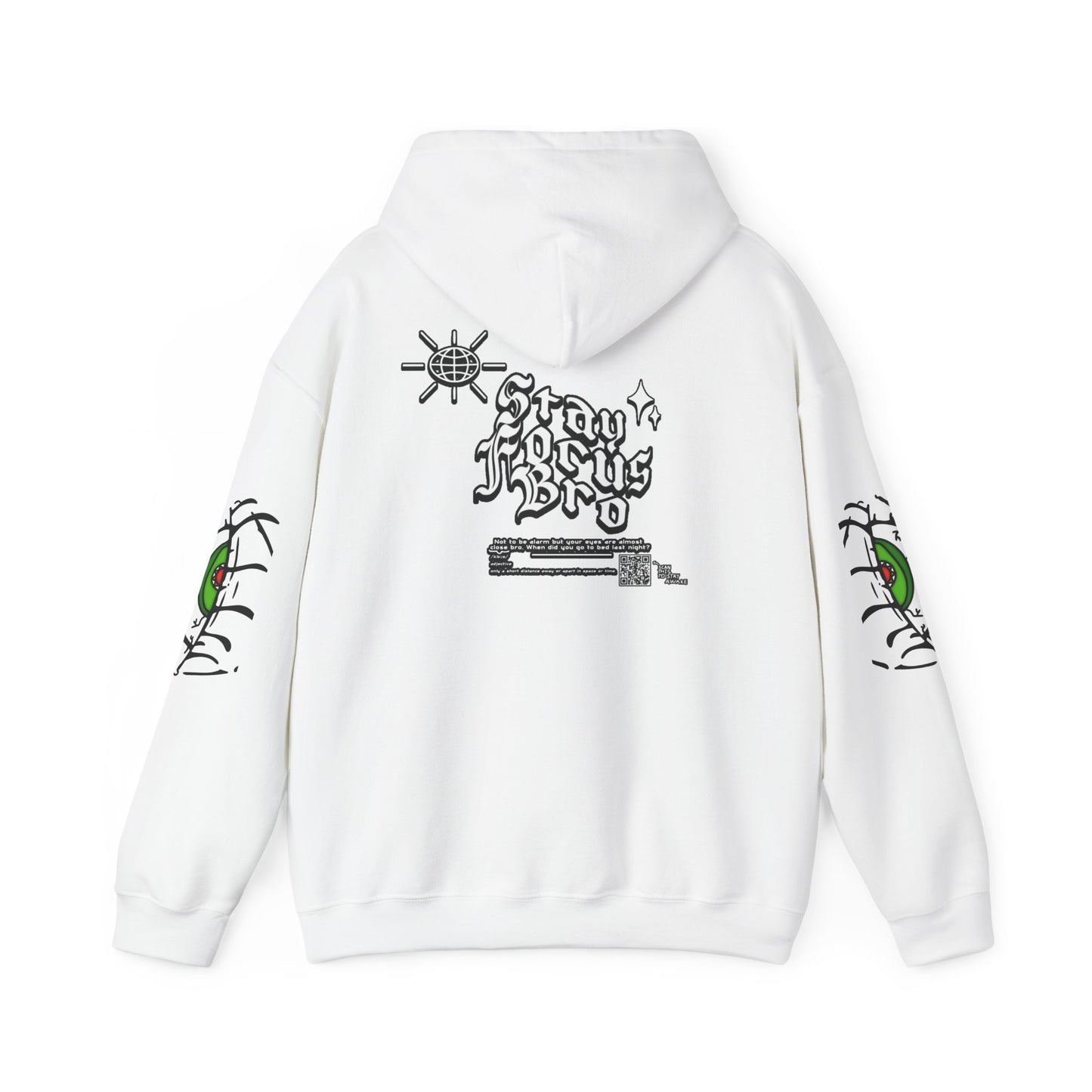 Hoodie — Green Eye Graphic Hoodie with “Stay Focus Bro”