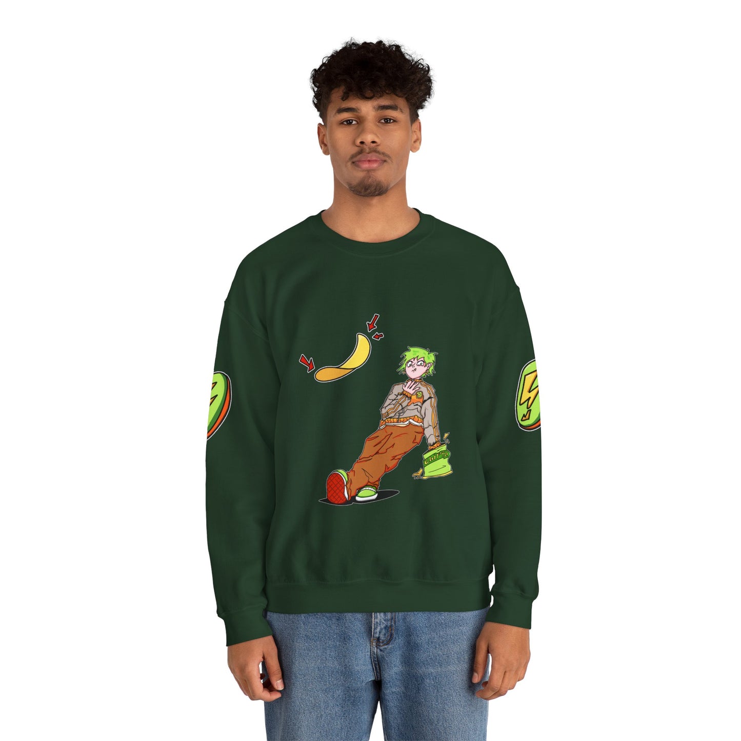 Falling Chips Star Crest Crewneck Sweatshirt