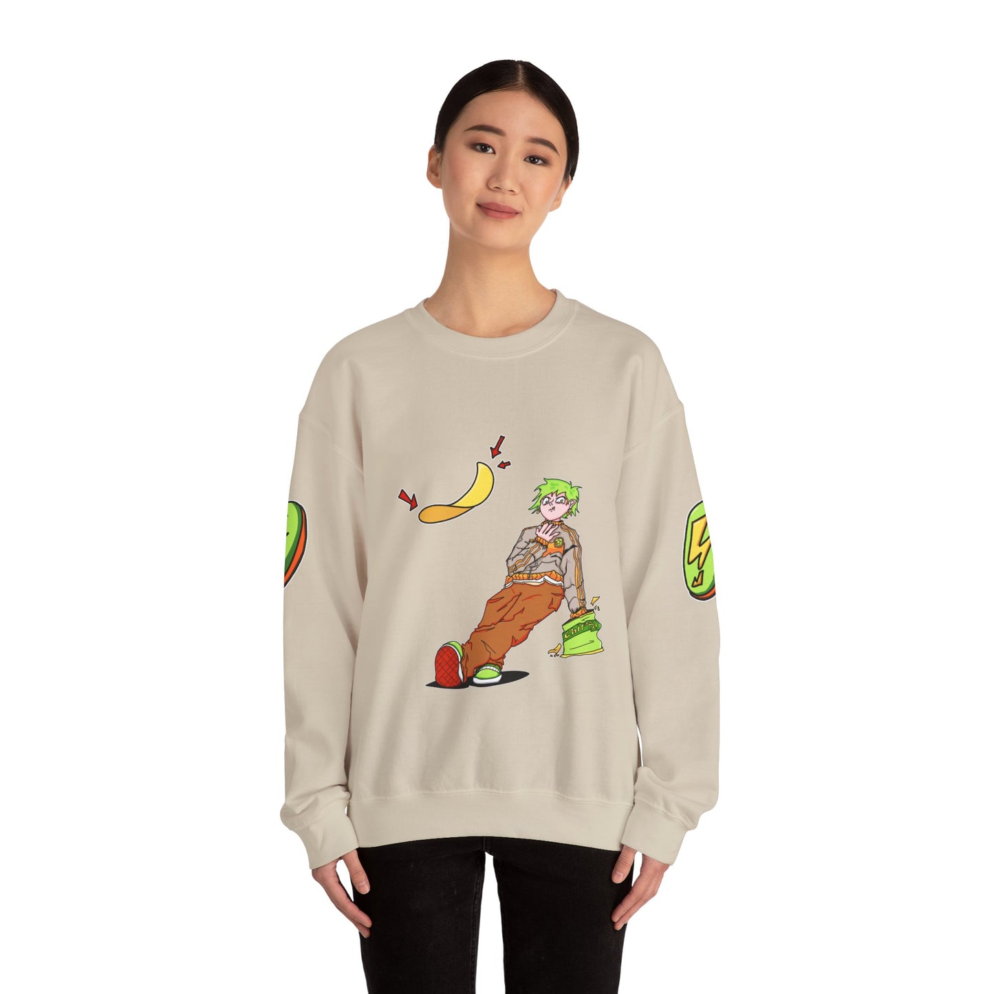 Falling Chips Star Crest Crewneck Sweatshirt